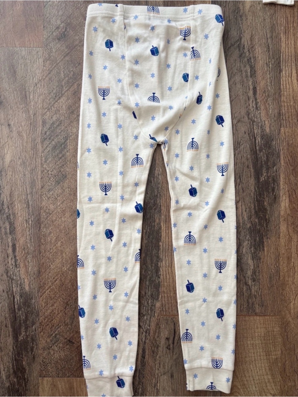 Baby Gap Organic Cotton Blue and Cream Hanukkah 2 piece Set pajamas size 5 new - Picture 7 of 11